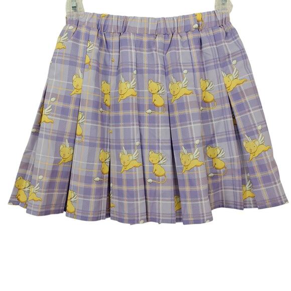 Shein x Cardcaptor Sakura Girls Size 12 Years Pleated Skirt Lilac Purple Plaid - Picture 5 of 5